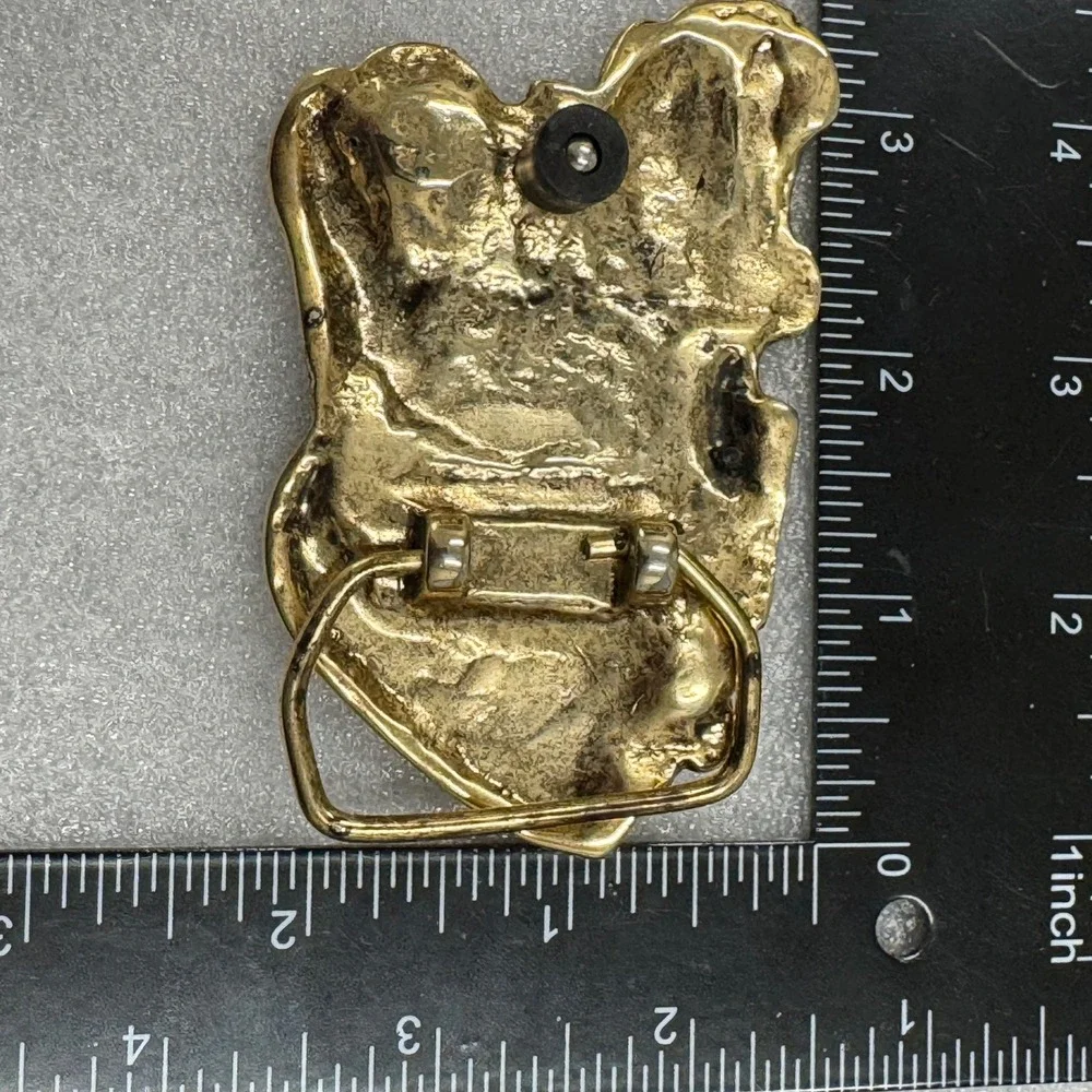 Gold Tone Eagle Trucker Truck Belt‎ Buckle Metal